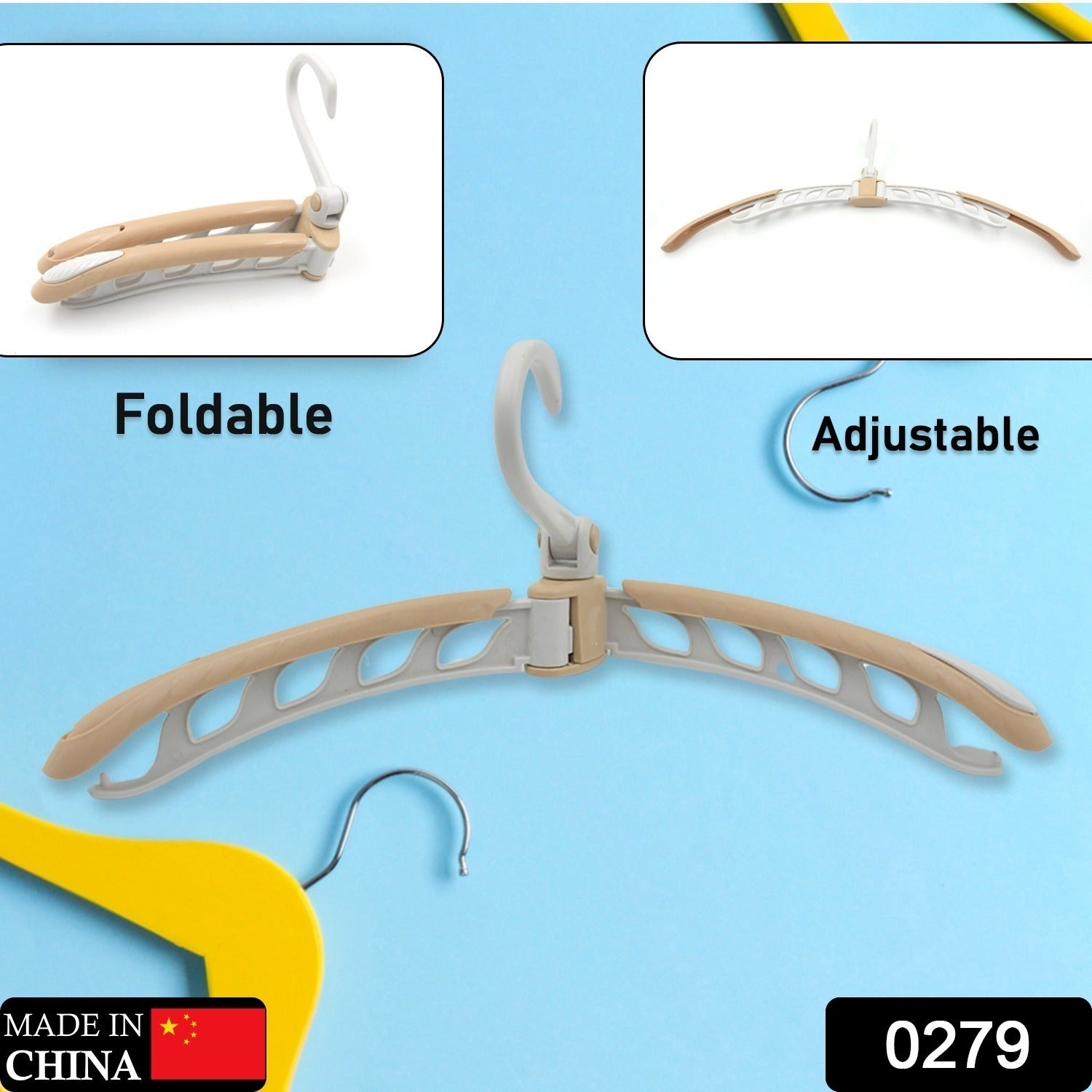 0279 Portable Folding 360 Degree Rotating Clothes Hangers Travel Foldable & Adjustable Accessories Foldable Clothes Hangers Drying Rack for Travel (1 Pc) 0279 Portable Folding 360 Degree Rotating Clothes Hangers Travel Foldable & Adjustable Accessories Foldable Clothes Hangers Drying Rack for Travel (1 Pc)